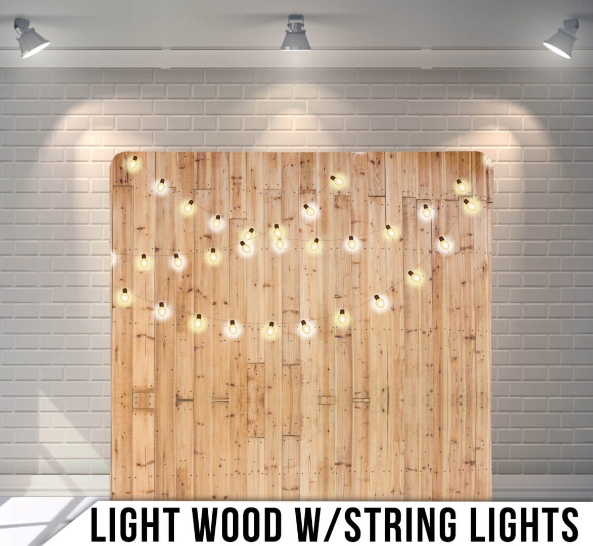 Light Wood With String Lights